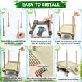 Large Turtle Floating Basking Platform with Feeding Area, Turtle Floating Docks Reptile Climbing Pier and Basking Platfo