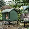 JUNSPOW Outdoor Cat House Weatherproof - All-Season Insulated Cat Shelter