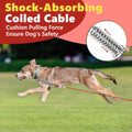 Supet Shock-Absorbing Dog Tie Out Cable & Stake for Backyard, Camping, Traveling, for Dogs up to 250Lbs, Durable Dog Tet