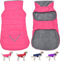Petglad Waterproof Dog Winter Coat with Pocket, Fleece Snow Vest for Dogs