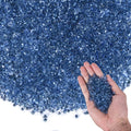 KISEER Clear Aquarium Glass Stone Bulk 1 LB Sea Glass Beads Gems Marbles Pebbles Gravel Rock for Aquarium, Fish Tank, Ga