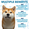 Hemp Calming Chews for Dogs with Anxiety and Stress - 180 Soft Dog Calming Treats - Dog Anxiety Relief - Storms, Fireworks, Thunder, Barking, Separation Aid - Valerian Root - L-Tryptophan - Hemp Oil