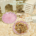 BNOSDM Shallow Ceramic Hamster Food Dish 2 Pcs Small Animals Food Bowl Sunflower Feeding Dishes for Gerbils Mice Rats 4.