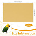 50 Pack Gravel Liner Calcium Paper for Bird Cage