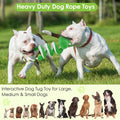 Duty Dog Rope Toys with Crinkle Paper & Squeaker - Interactive Tug of War Pull Toy for Puppy Boredom, Teeth Cleaning -To