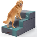 AODISMAN Dog Stairs for Large Dogs 18" H, Extra Wide Dog Steps for High Beds & Couches, 20" Wide Deep Steps, Non-Slip Dogs Ramp, 3-Step Pet Stairs, Grey