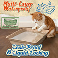 12-Pack Disposable Litter Boxes for Cats: 8/12/16 Portable Leak-Proof & Odor Control Tray for Kitty Foster Cats Indoor Travel 17.5''x13.6'' Litterbox Liner