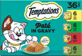 Temptations Pate in Gravy Wet Cat Food, Variety Pack, 3.5 oz, 36 Count