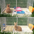 PINVNBY Hay Mats for Rabbits,12 Pack Natural Rabbit Grass Mat,Small Animal Woven Bed Resting Sleeping,Chewing,Nesting an