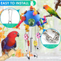 KATUMO Bird Toys, Parrot Pull Spoons Colorful Acrylic Stick Toys Bird Chew Toys for Parrot, African Grey, Conure, Caique