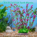Hamiledyi Aquarium Plastic Plants Extra Large Aquarium Plant 20.4-inch Tall Aquarium Decor Artificial Fish Tank Plants,T