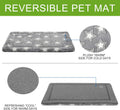 EMPSIGN Dog Crate Pad - Reversible Kennel Mat (Cool & Warm), Machine Washable, Cozy Star Pattern Sleeping Pad for Small Medium Large Dogs, All-Season Pet Bed, Suitable for 30"x20" Dog Crate, Grey