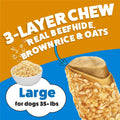 Purina Busy Rawhide Small/Medium Breed Dog Bones, Chewnola with Oats & Brown Rice - 10 ct. Pouch