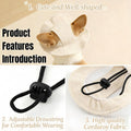 Corduroy Dog Sun Hat with Ear Holes, Adjustable Strap Pet Cap for Small Medium Dogs, Breathable UV Protection, Multiple (Khaki, S)
