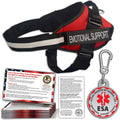 ESA Dog Vest Bundle with ID Tag and Informational Cards, Adjustable Emotional Support Dog Harness, S