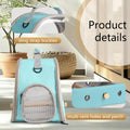 Bird Carrier, Portable Small Bird Parrot Parakeet Carrier with Standing Perch and Mat, Side Access Window Collapsible