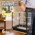 17.5inch Small Travel Bird Cage with Horizontal Wire for Parakeets