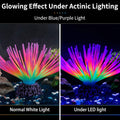 Uniclife Aquarium Imitative Rainbow Sea Urchin Ball Artificial Silicone Ornament with Glowing Effect for Fish Tank Lands