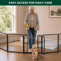 FXW Homeplus Unleashed Indoor Dog Playpen - Stress-Free and Safe Play, Heavy Duty 24 Inch 6 Panels Dog Pen for Puppy and Small Dogs, Black│Patented