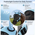 Breathable Horse Fly Mask with Ears and Nose Fringe