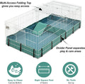 MidWest Homes for Pets Guinea Habitat Plus Cage, Includes Divider Panel and Hinged Top, Washable PVC Canvas Bottom, Expa