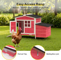 GOJOOASIS Chicken Coop for 2 Chickens Raised House with Ramp & Nesting Box