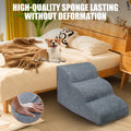 Chic Threads Dog Stairs for Small Dogs, 3-Step Dog Stairs for High Beds and Couch, Pet Steps for Small Dogs and Cats，Non-Slip Stable Indoor Dog Steps