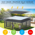 Dog Playpen Cover Reinforced with Waterproof Sunshade Curtain | 1680D Waterproof Oxford Cloth & Nylon Mesh | UV-Resistan