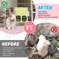 3 Pcs Rabbit Hay Feeder, 2-Hole Hanging Guinea Pig Hay Bags Washable Bunny Hay Bag for Rabbits, Chinchillas, Hamsters, S