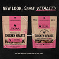 Vital Essentials Freeze Dried Raw Chicken Hearts Cat Treats, 0.8 oz Bag