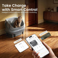 Self Cleaning Litter Box, Open Top 105L Automatic Litter Box for Multiple Cats, App Control, Safety Sensor, Anti-Pinch, 
