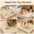 Bunny Scratch Pad, Natural Sisal Rabbit Scratching Mat, Multi-Functional Chew Toy & Nail Care Pad, Comfort Sleeping Mat 