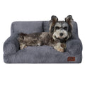 Hollypet Fluffy Dog Cat Bed Pet Couch Beds Plush Soft Warming Machine Washable Puppy Bed with Non-Slip Bottom for Cats and Small Medium Dogs up to 25 lbs, Gray, 24" L x 18" W x 10" Th