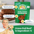 Newman's Own Original Beef Jerky Dog Treats, 25 oz Value Size Bag — High Protein, Grain Free, Grass-Fed Beef as First Ingredient, Chewy Wholesome Rawhide Alternative