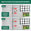 soujkooy 8Pcs Fish Tank Divider, Plastic Aquarium Egg Crate Grid