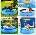 Niubya Foldable Dog Pool, Collapsible Plastic Dog Swimming Pool, 48x12 in