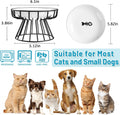Wellbro Cat Bowls, Elevated Cat Bowl, Raised Ceramic Dish with Metal Stand, Pet Water or Food Feeding Station for Indoor Cats, Kitten, Puppies and Small Dogs, Dishwasher Safe