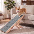 Foldable Dog Ramp,5 Level Adjustable Wooden Portable Pet Stairs for Smal Dog,Wide Portable Pet Ramp for Couch, Pet Ramps