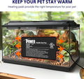 iPower 4X7 Inch Reptile Heating Pad and Digital Heat Mat Thermostat, Terrarium Heat Mat for Amphibious Pets