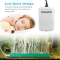 PULACO Ultra Quiet Mini Aquarium Fish Tank Air Pump for 1-20 Gallon Fish Bowl with Air Tube Air Bubbler Stone Check Valv
