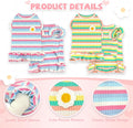 XGDMEIL 2 Pack Cute Striped Small Dog T Shirts Soft Cotton Girl Dog Clothes Breathable Pet Puppy Cats Vest Spring Summer Pet Outfits（Purple+Green,Small）