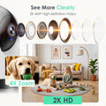 YOTON 2K Indoor Camera, 5G/2.4G WiFi Cameras for Home Security/Pet Cam/Baby