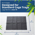 PHOBA Bamboo Charcoal Bird Cage Liners, 18''x24'', 100Sheets, Bamboo Charcoal Odor Control Papers, Super Absorbent Disposable Tray Mats for Parrots, Parakeets, Cockatiels.