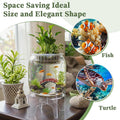 Thenshop 1.07 Gal Elliptical Cylinder Aquaponic Fish Tank Planter with Base