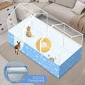 Rabbit Cage, 48" x 24" Large Pet Playpen Enclosure for Small Animal- Guinea Pig, Hamster, Bunny, Puppy, PVC Frame Chicke