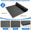 31.5 x 15 x 0.2 Inch Aquarium Mat 2Pcs, Thick Shock Absorbing Fish Tank Pad, Waterproof Non-Slip Base Cushion for 20 Gal