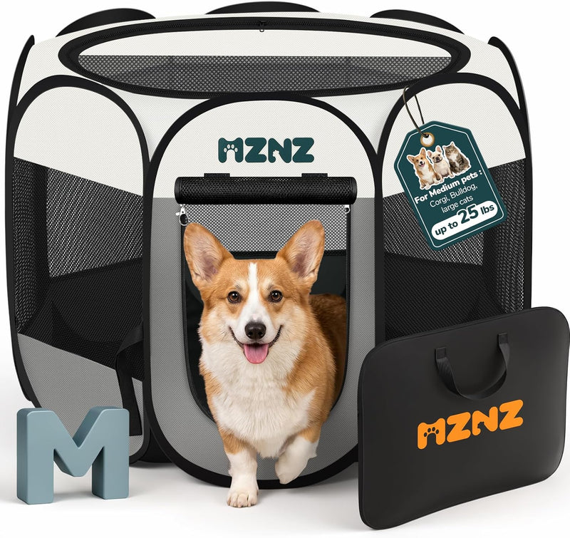 Pet Puppy Dog Cat Playpen, Large Dog Tent Crates Cage Indoor/Outdoor, Portable Playpen for Small Animal, Foldable Pop Up