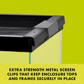 Zilla Heavy Duty Screen Clips for Terrarium, Small, 2 Pack