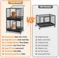 Homey Pet 31" Stackable Dog Crates, Two Tier Heavy Duty Dog Cage Kennel