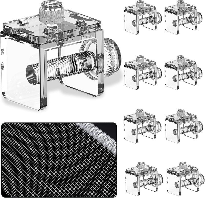 DIY Aquarium Hood 8pcs Aquarium Fish Tank Hood Screen Cover net Clip Holder and 2.15 Feet X 1.73 Feet Aquarium lid top n
